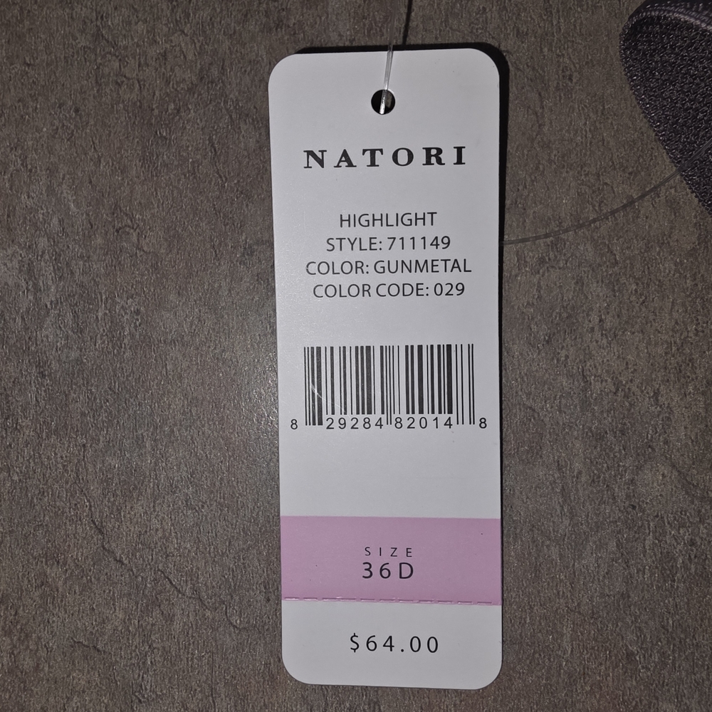 NEW NWT Natori 36D Highlight Bra Gunmetal Grey - Picture 3 of 3